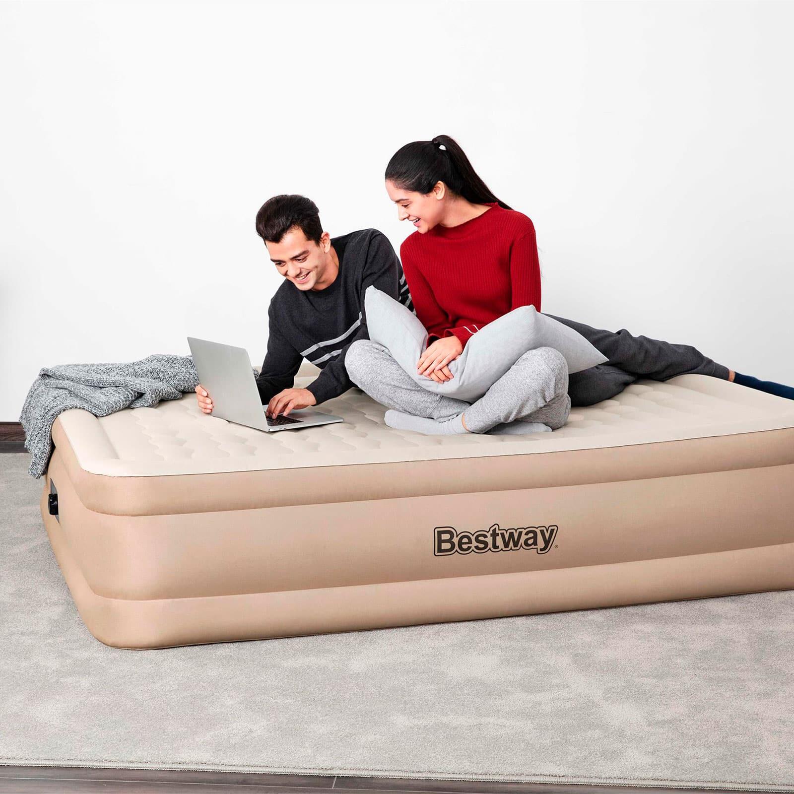 Materac dmuchany 203x152x46 cm z wbudowaną pompką elektryczną Bestway 69050 5/7