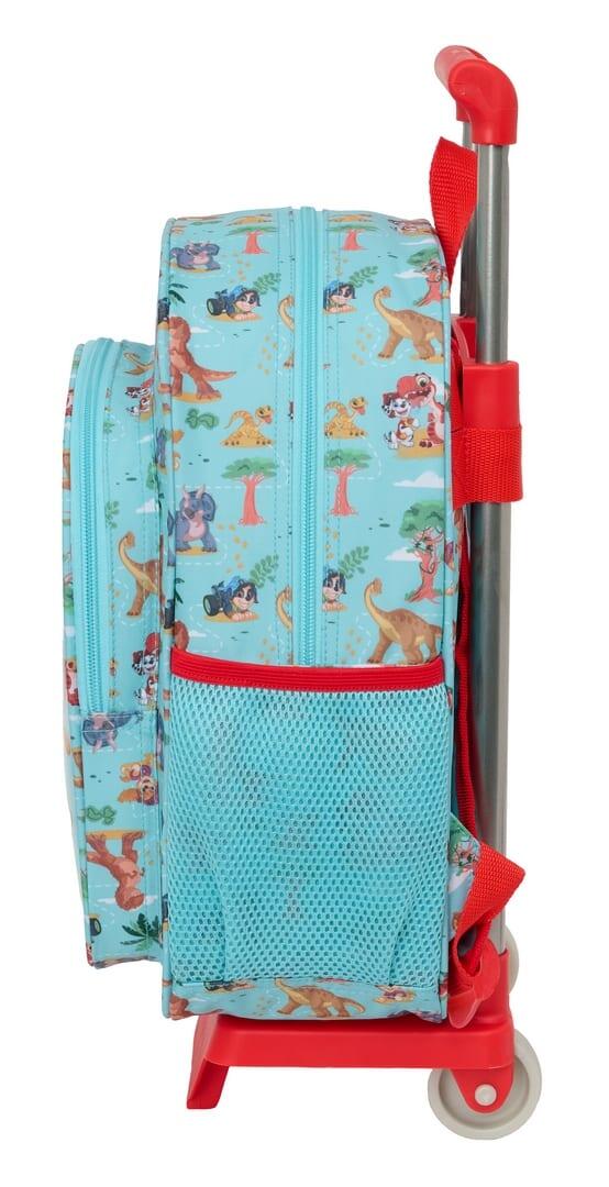 Mochila escolar azul-clara com rodas da Patrulha Canina: Resgate de Dinossauros 3/3