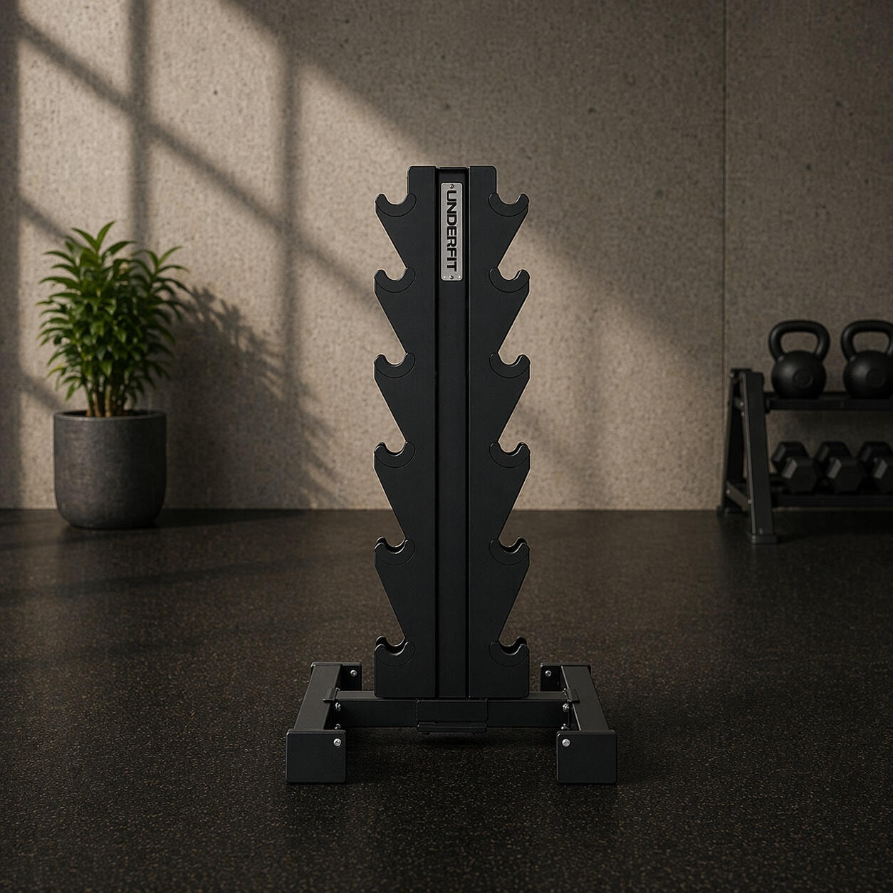 Stojak na hantle 6 par UNDERFIT pionowy HEX 3/7