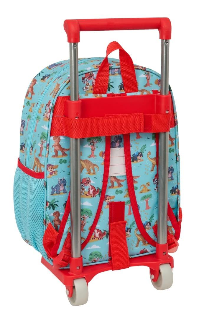 Mochila escolar azul-clara com rodas da Patrulha Canina: Resgate de Dinossauros 2/3