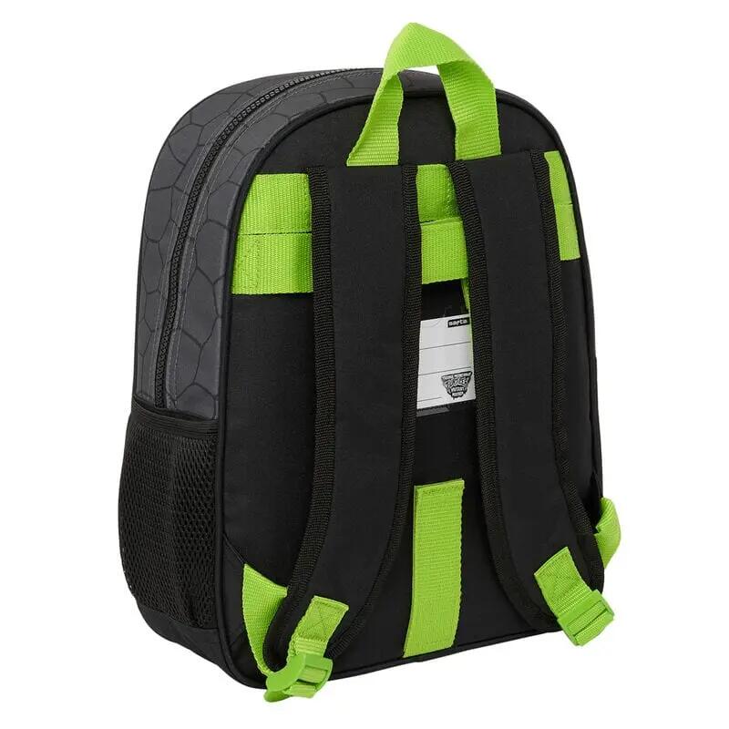 Mochila escolar infantil Tartarugas Ninja, adaptável a carrinhos com bolso 2/2