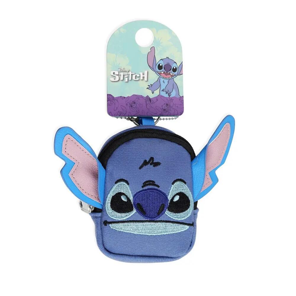 Portachiavi a forma di mini zainetto Stitch per bambini con cerniera e 3/3