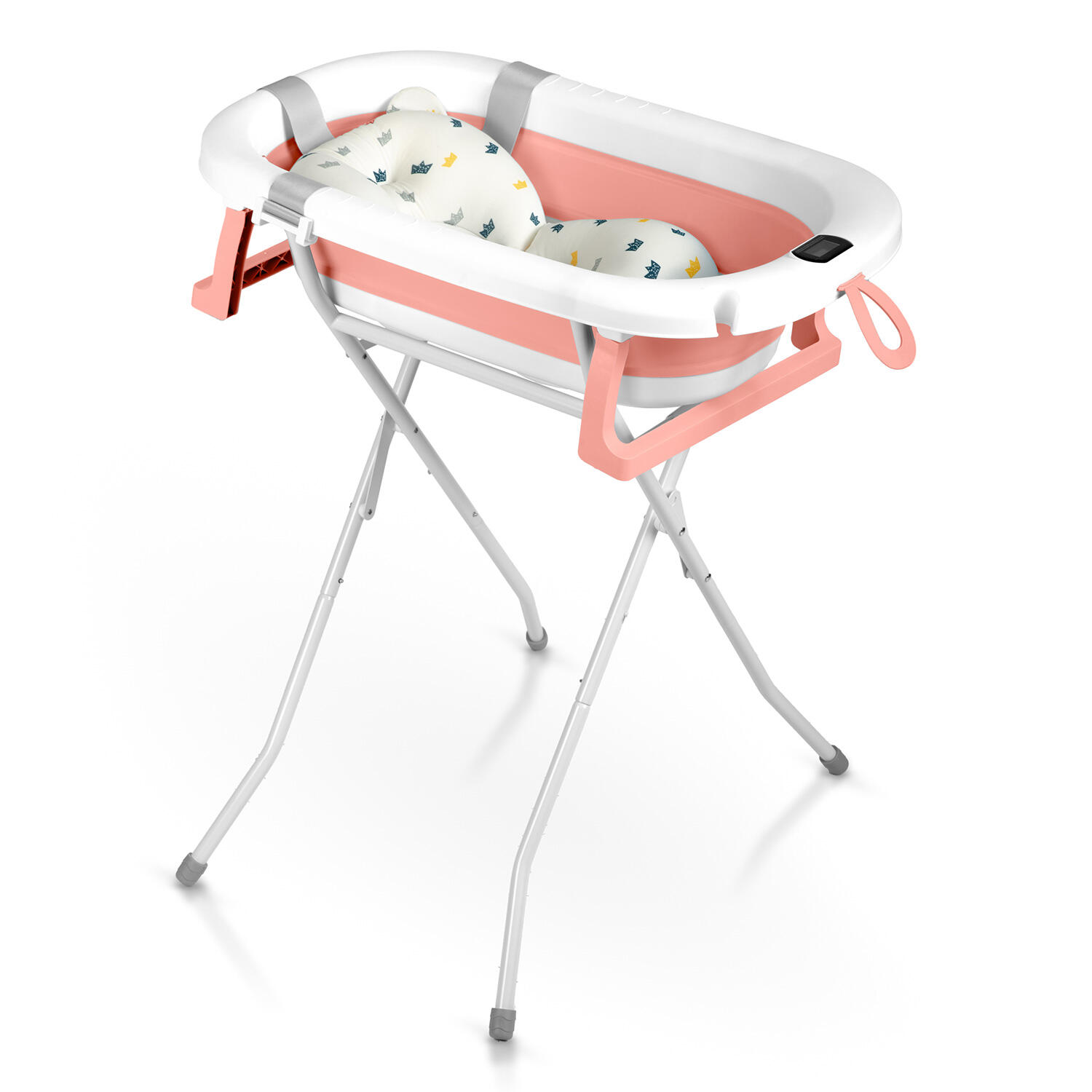 Wanienka ze stelażem, termometrem i wkładką Ricokids RK-287 różowa 2/5