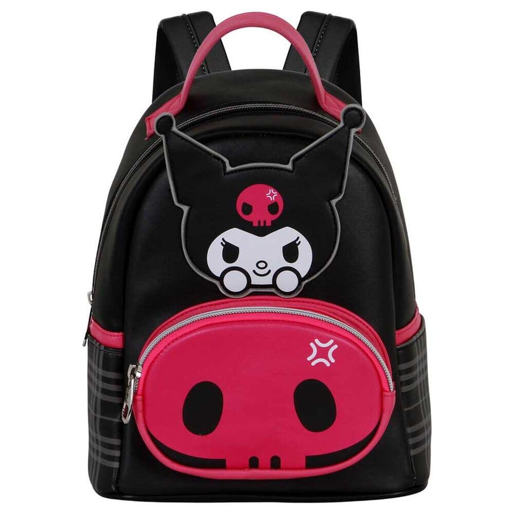 Mochila infantil Kuromi Hello Kitty e Amigos, 25 cm, com bolso frontal. 2/3