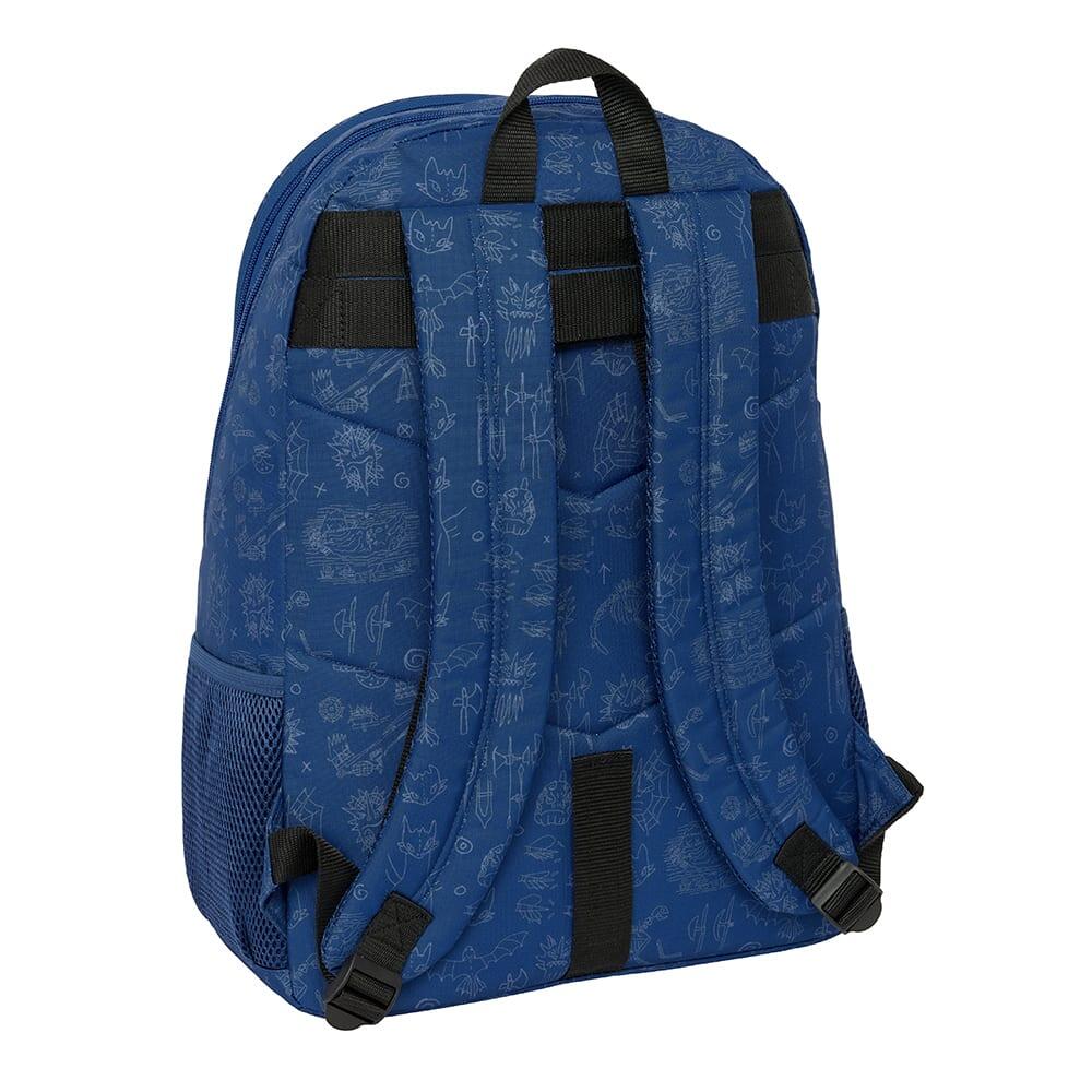 Mochila escolar infantil Como Treinar o Seu Dragão, adaptável a carrinhos, azul 2/3