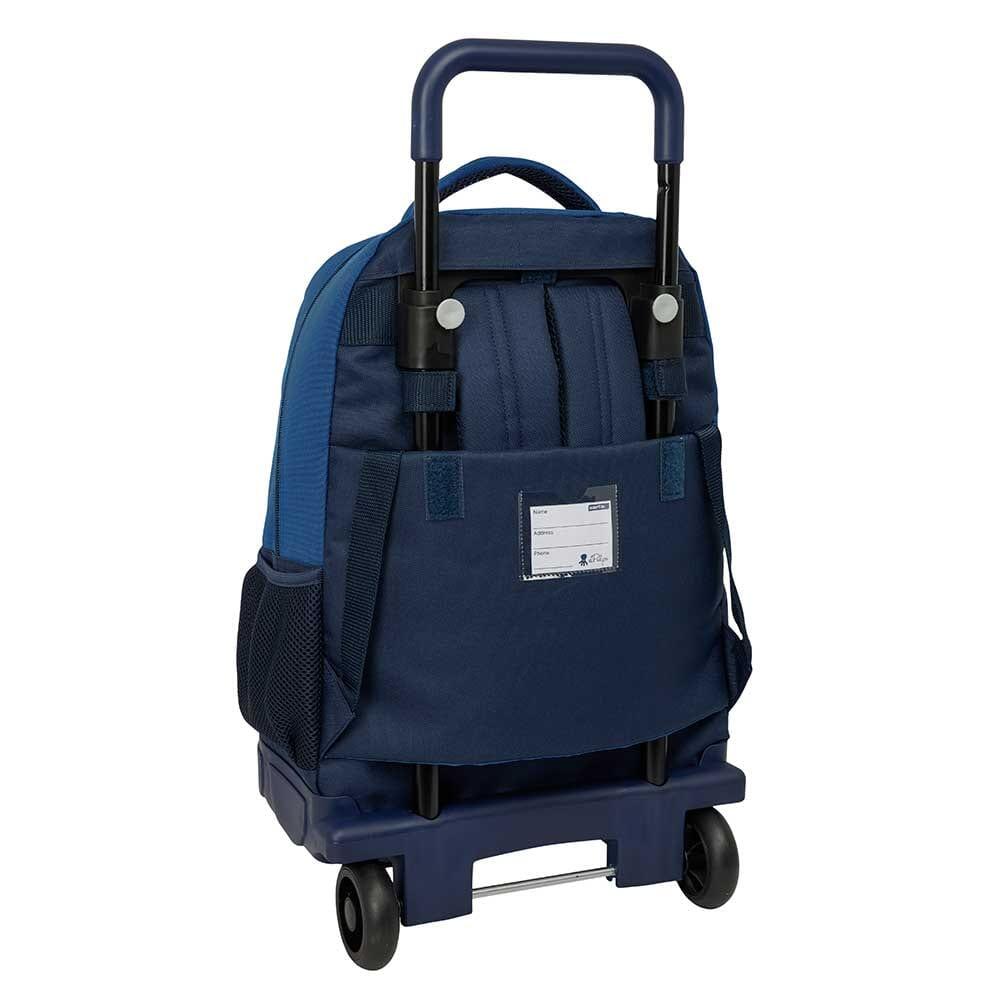 Mochila infantil em formato de polvo com rodinhas removíveis e bolso frontal 2/3