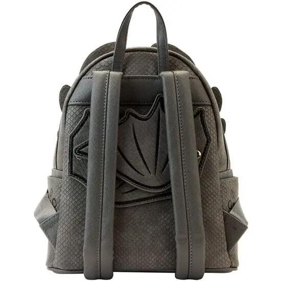 Mochila infantil Toothless em poliuretano com alças ajustáveis, cinza. 4/4