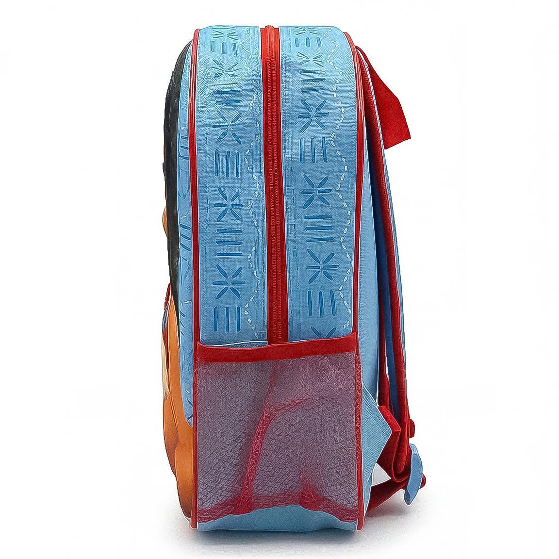 Mochila infantil Moana 3D feita de poliéster e EVA com alças ajustáveis, azul 3/6