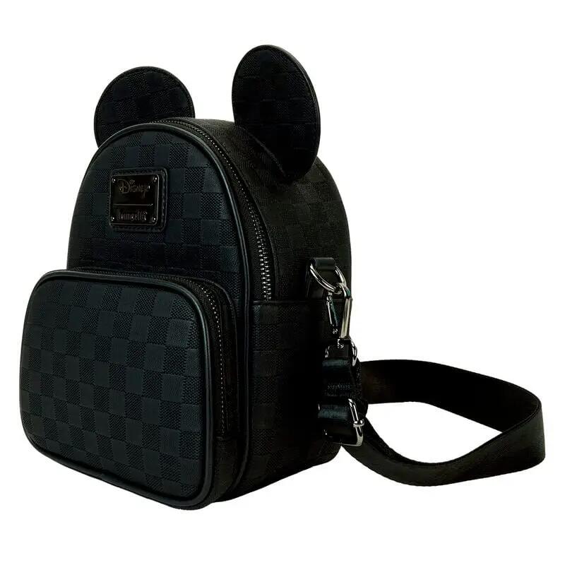 Mickey Mouse Rucksack für Erwachsene mit Vordertasche, schwarzes veganes Leder 4/4