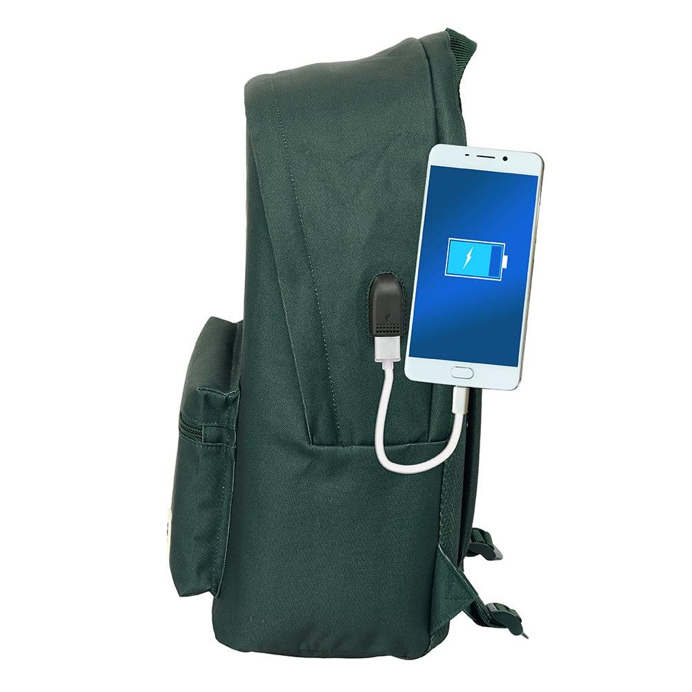Mochila Harper & Neyer para adultos, para laptop de 15,6", com porta USB, verde. 3/5