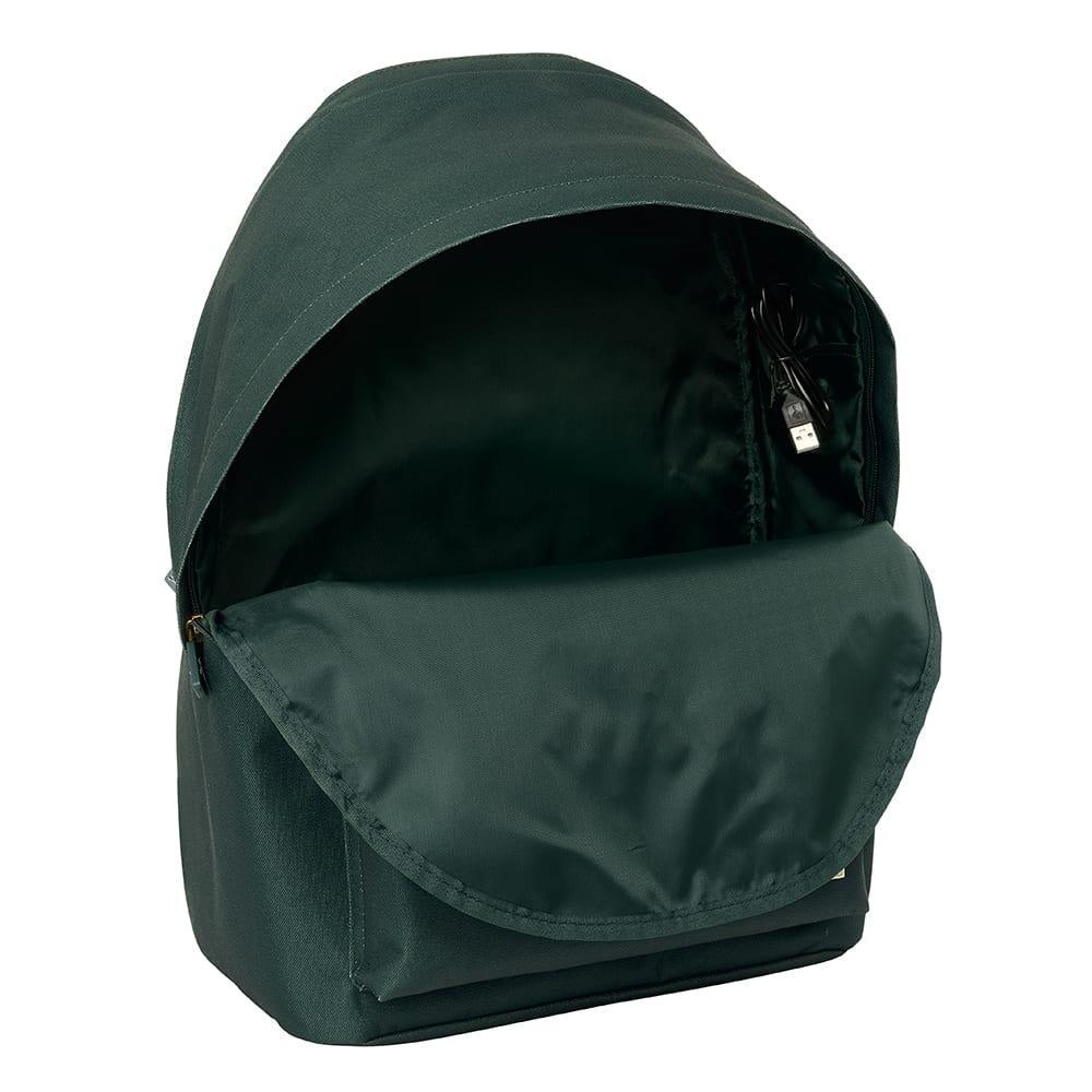 Mochila Harper & Neyer para adultos, para laptop de 15,6", com porta USB, verde. 4/5
