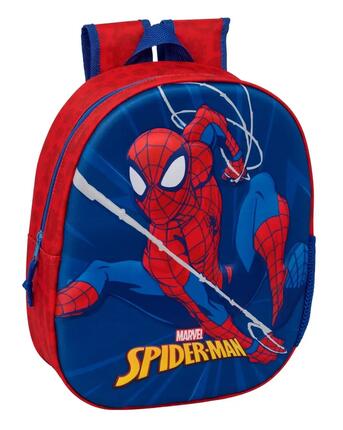 Sac à dos Spiderman adulte en cuir végan avec bretelles réglables, noir