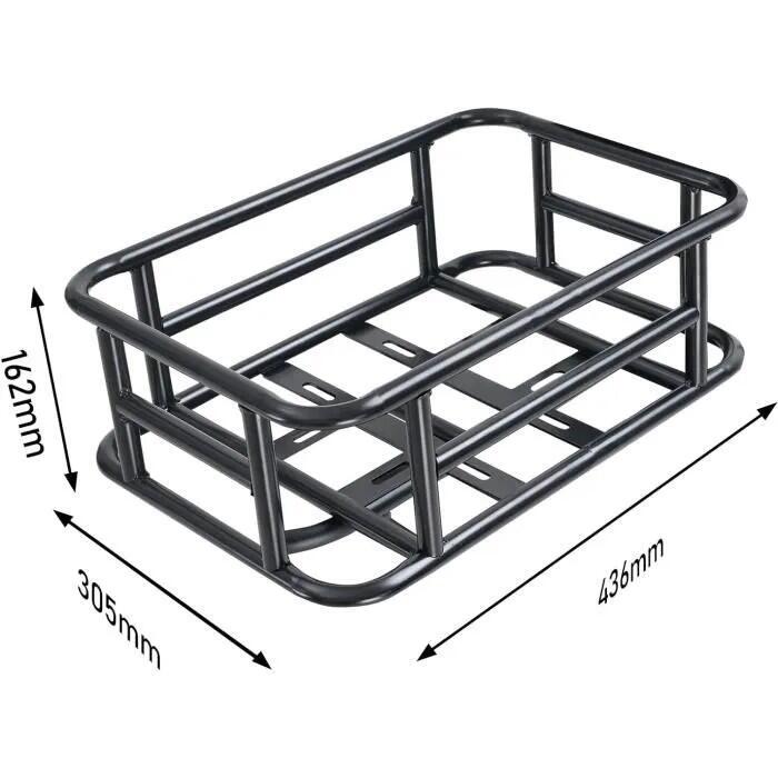 Panier Vélo Arrière Métal Porte-Bagages Montage Facile HK1 2/5