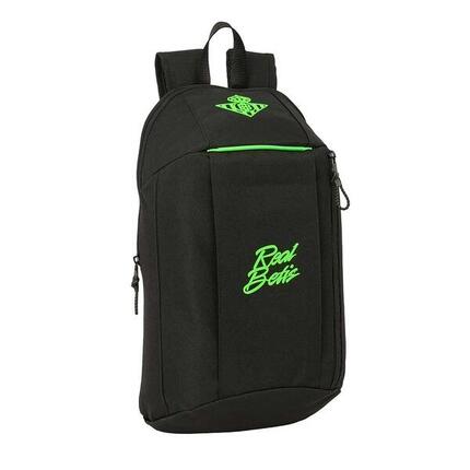 Real Betis Mini-Rucksack für Kinder mit Vordertasche und schwarzem