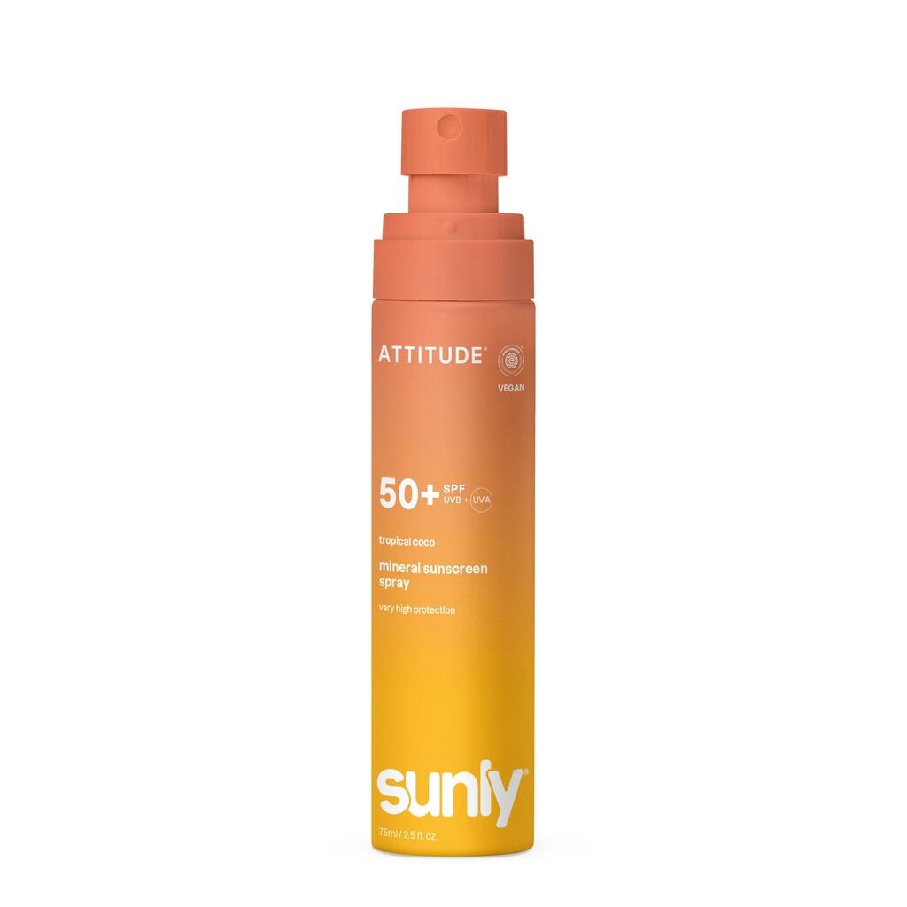 Protetor solar mineral em spray rosto e corpo FPS 50 coqueiro tropical 3/3