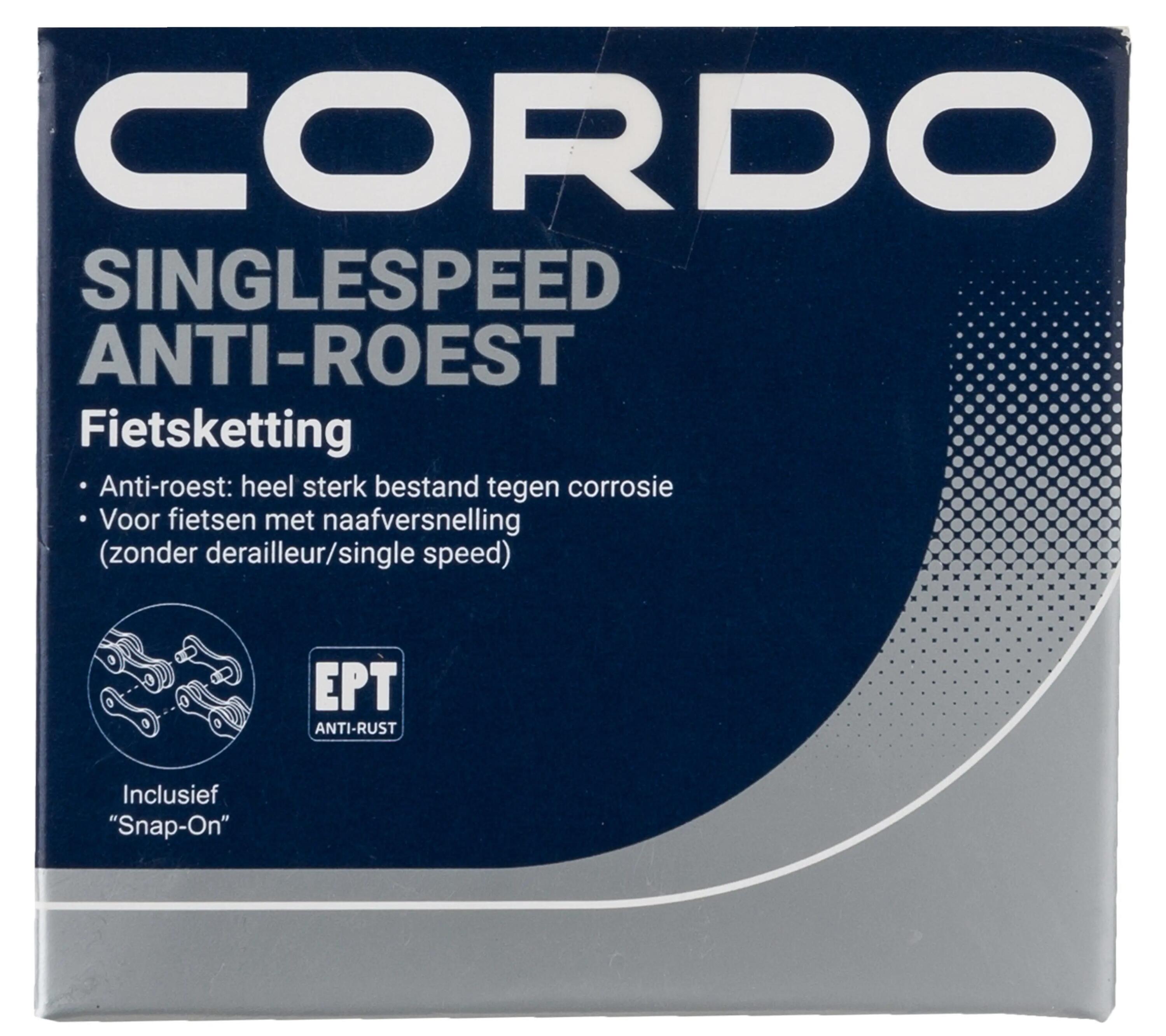 CORDO Chain Ketting Singlespeed Anti Roest EPT 1/2 x 1/8 112 Links 3/3