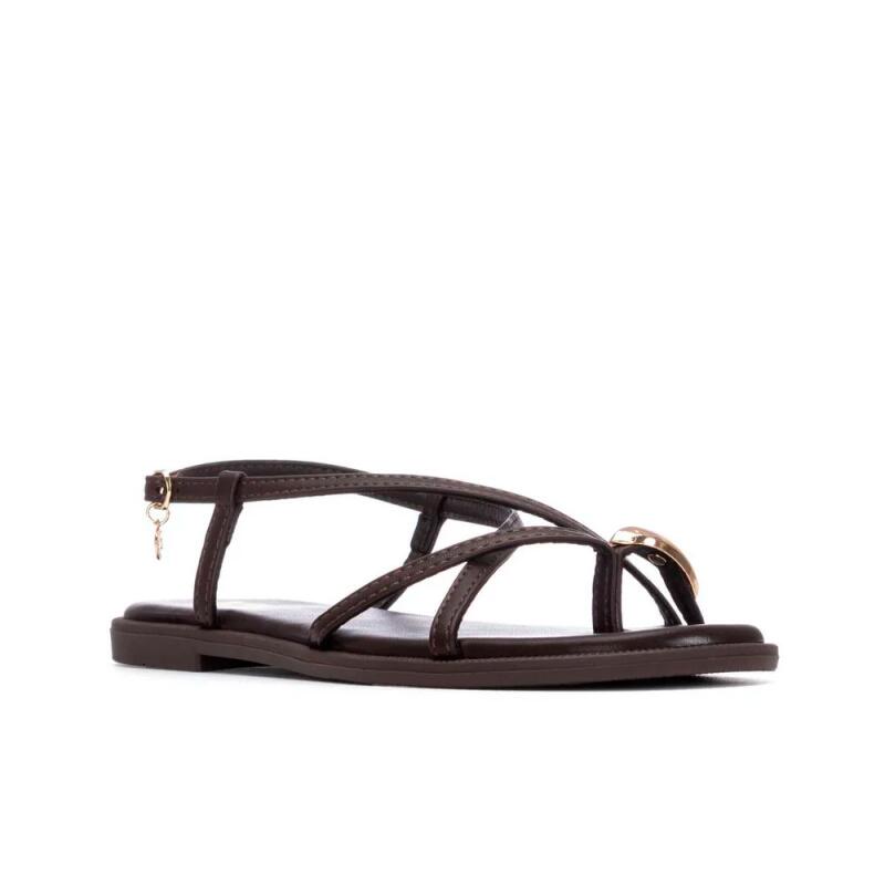 Sandalias Planas Mujer Xti  Marrón 3/4