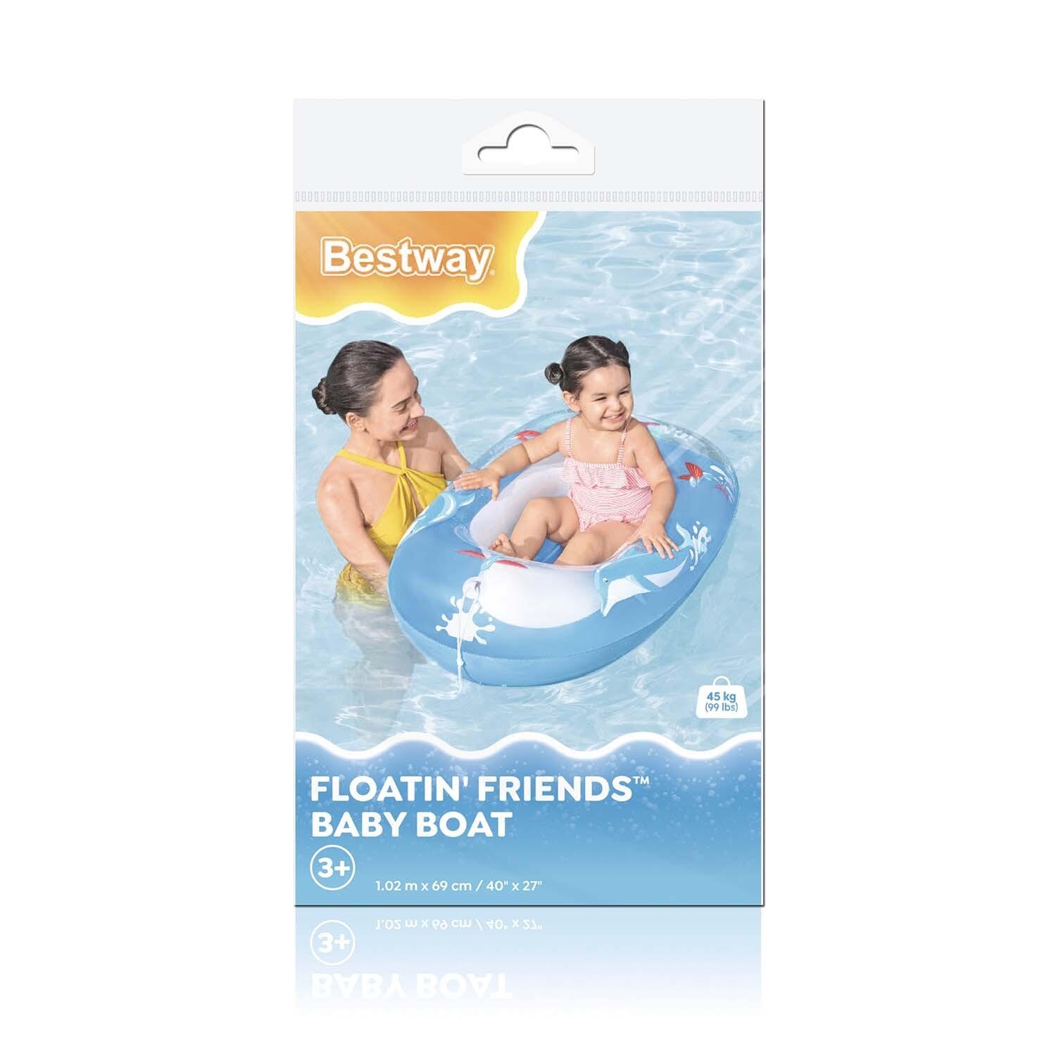 Ponton plażowy do pływania delfin 102 x 69 cm Bestway 34037 3/4