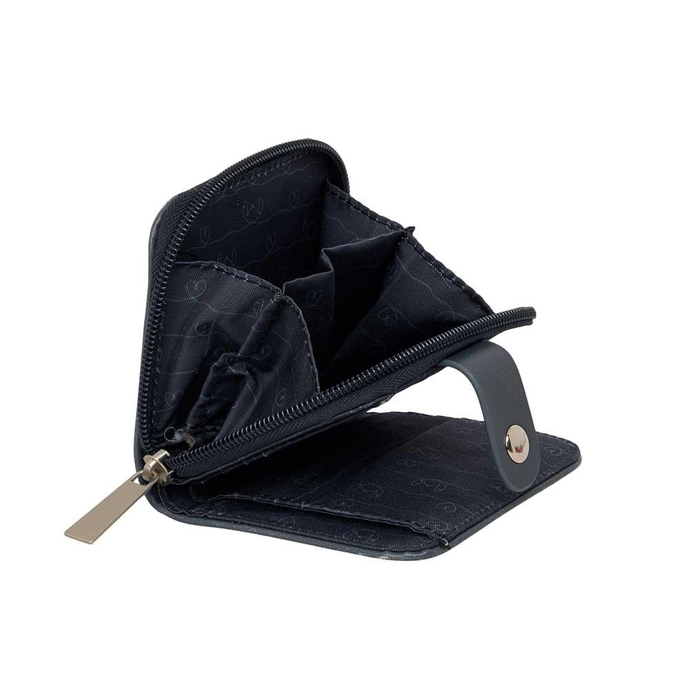 Portafoglio per bambini Stitch con patta e cerniera, grigio 5/5