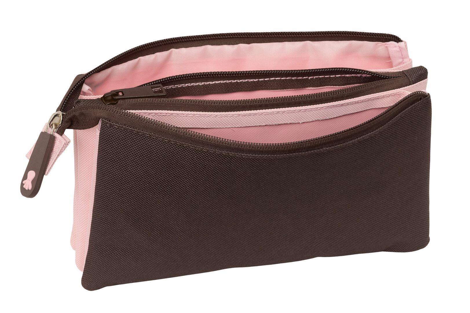 Astuccio triplo per bambini - Il polpo - Poliestere con cerniere - Rosa 3/3