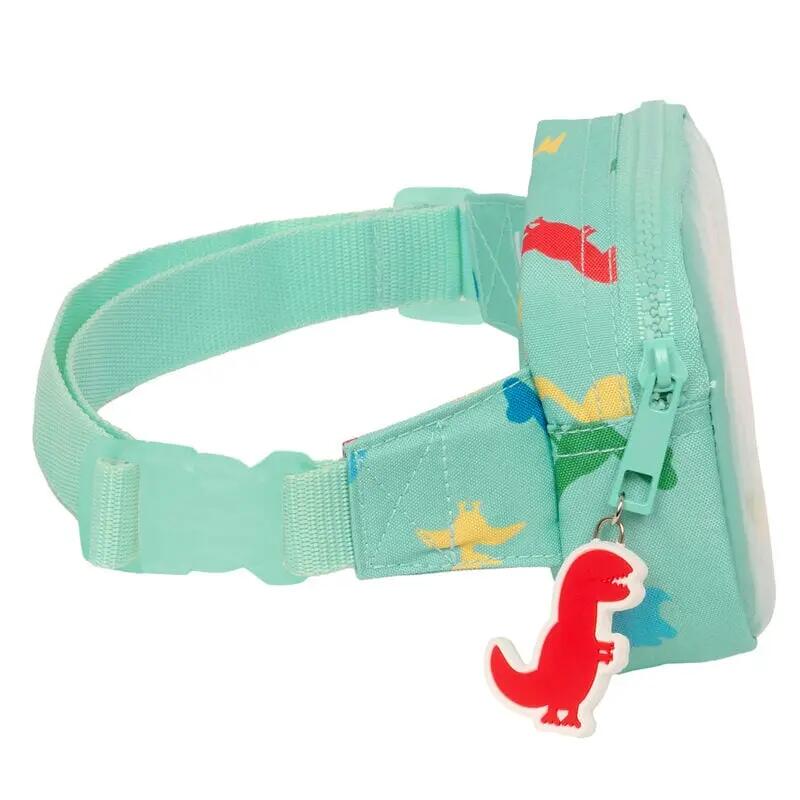 Bolsa de cintura infantil George com fecho e fita ajustável verde-água 3/3