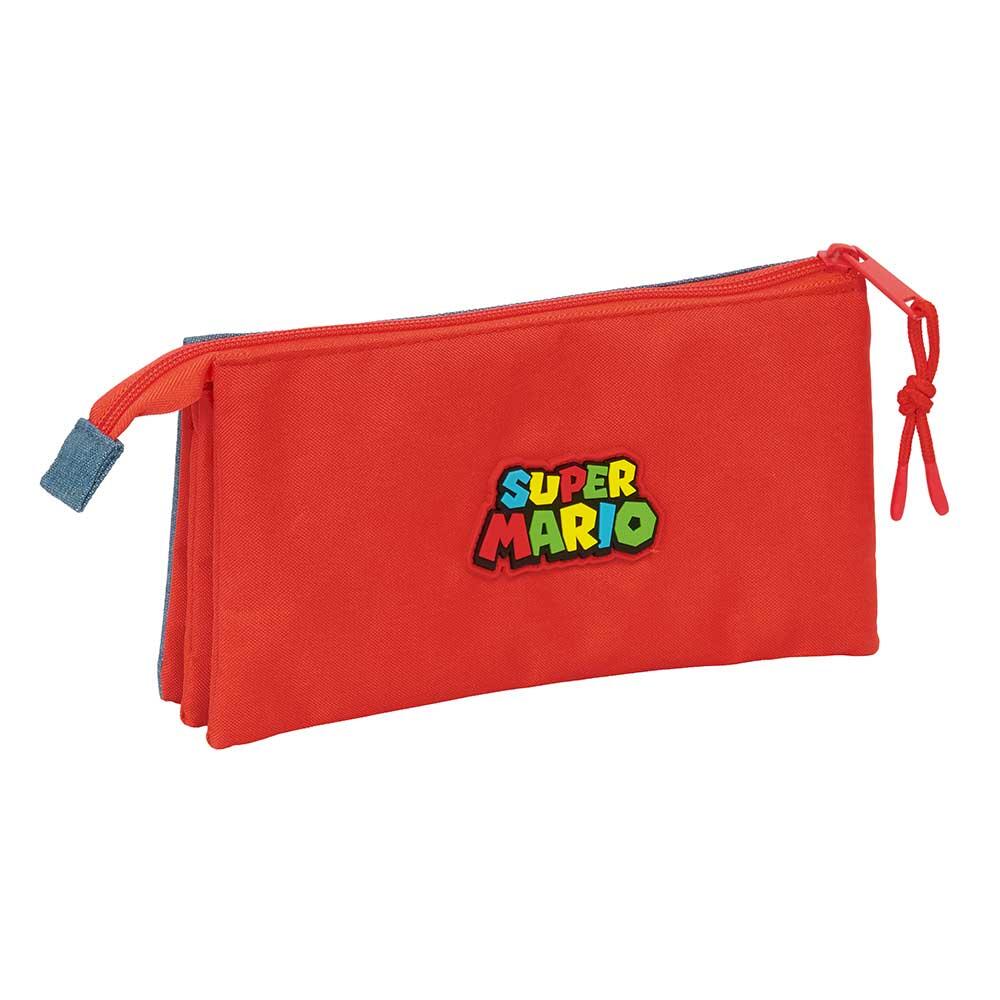 Trousse à crayons Super Mario triple pour enfants avec 3 fermetures éclair 2/3