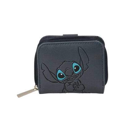 Stitch Kindergeldbörse mit Klappe und Reißverschluss, Grau