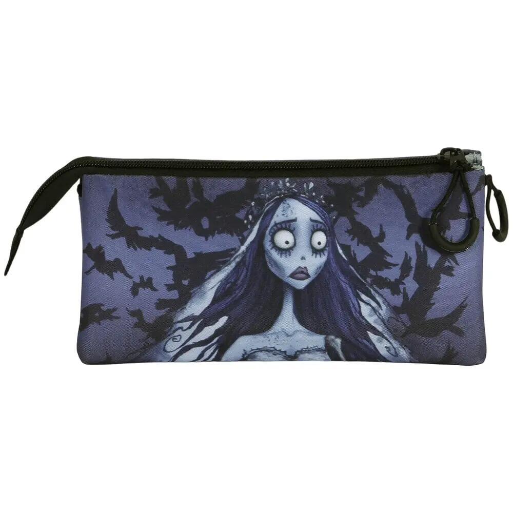 Astuccio triplo per adulti, Sposa Cadavere, 23x7x11 cm, Viola 3/5