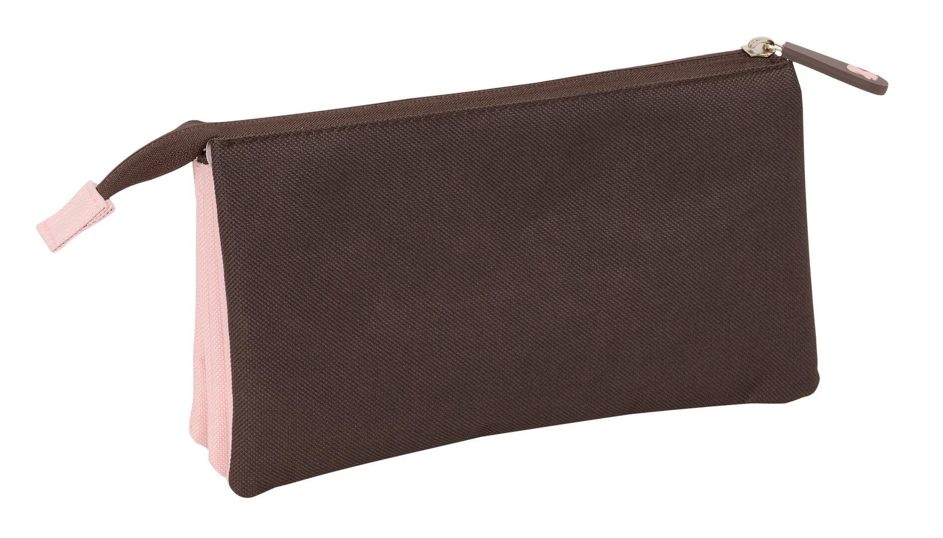 Astuccio triplo per bambini - Il polpo - Poliestere con cerniere - Rosa 2/3
