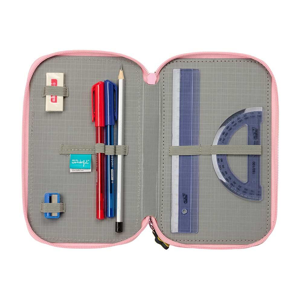 Set di tre matite Mr. Wonderful per bambini, 37 pezzi con pennarelli rosa 4/6