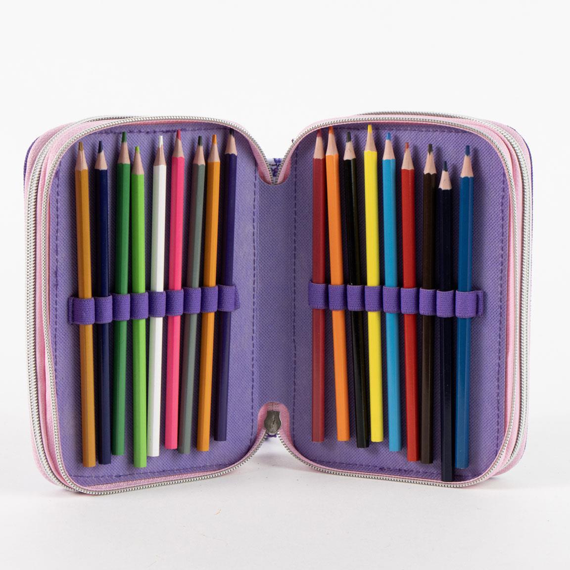 Trousse Kuromi pour enfants avec accessoires, 2 compartiments, polyester, violet 4/6
