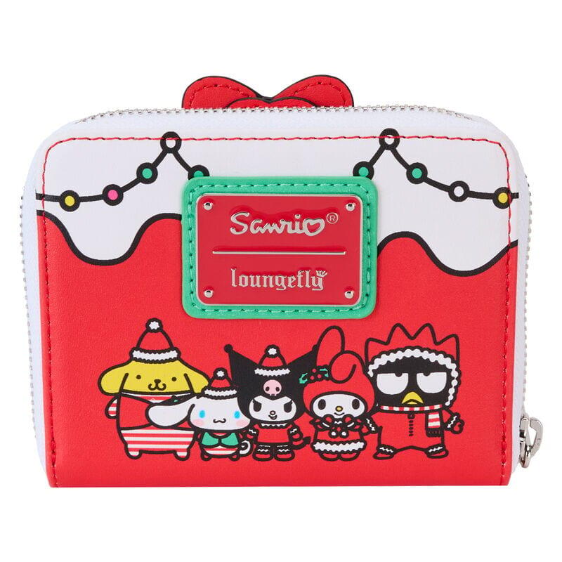 Portafoglio da adulto Hello Kitty in ecopelle con cerniera, 15x10 cm, rosso 2/4