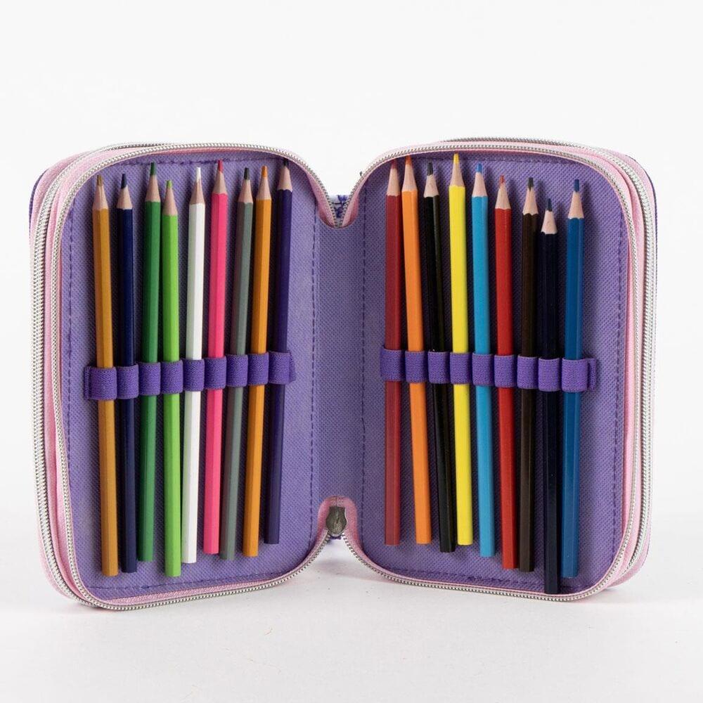 Trousse Kuromi pour enfants avec accessoires, 2 compartiments, polyester, violet 6/6