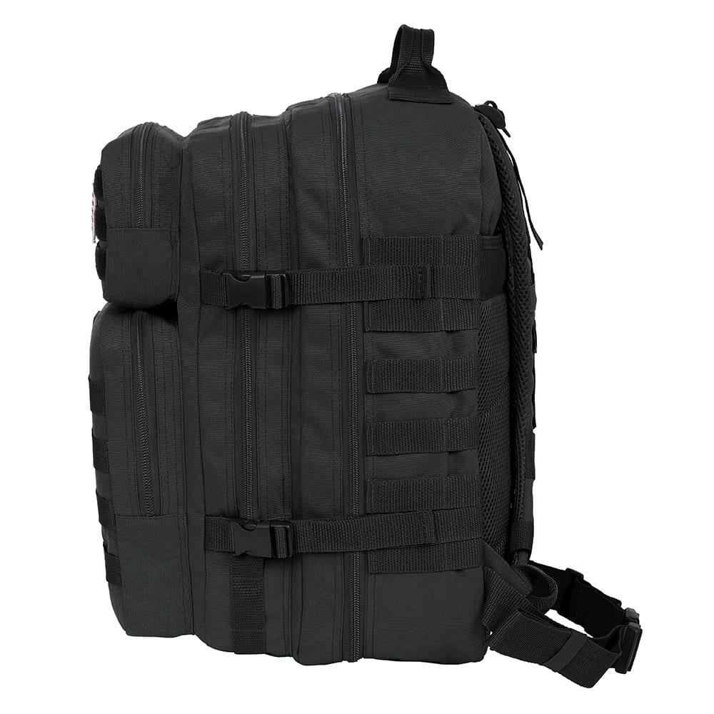 Mochila militar para adultos com compartimento para laptop de 15,6", preta. 3/7