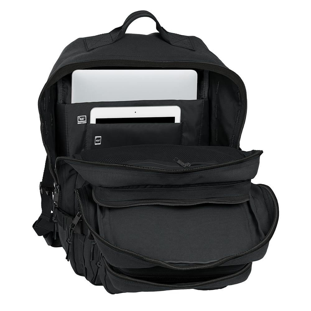Mochila militar para adultos com compartimento para laptop de 15,6", preta. 7/7