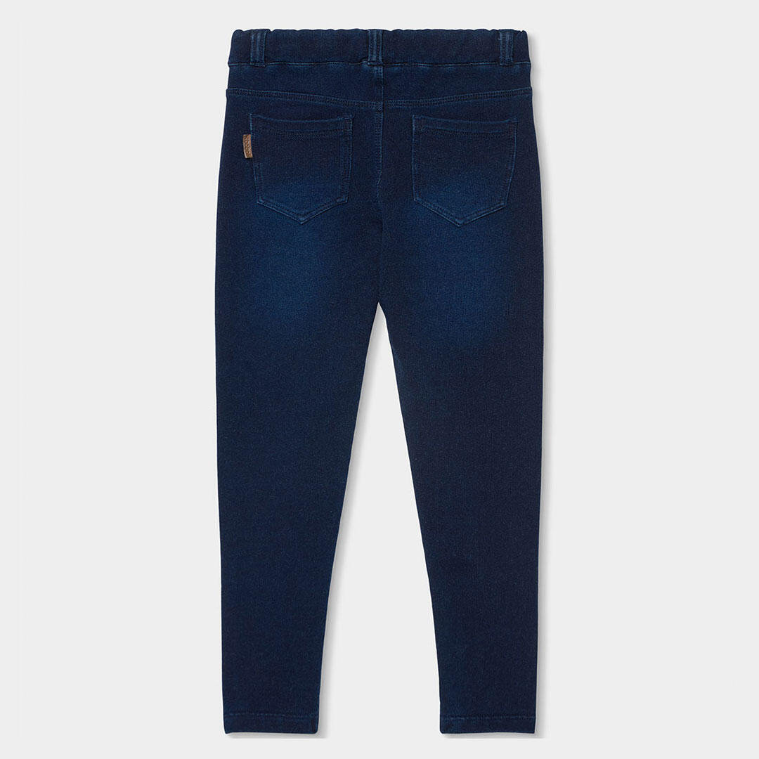 Pantalón niña felpa denim azul marino 2/4