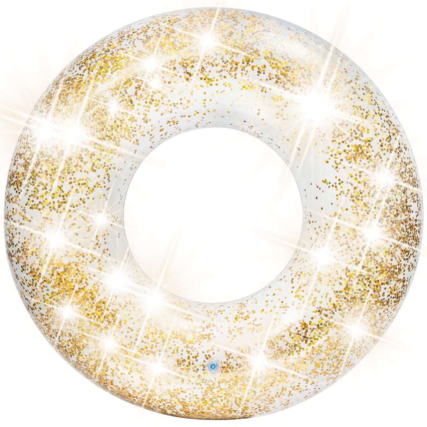 Koło do pływania brokatowe INTEX 56274 różowy 2/6