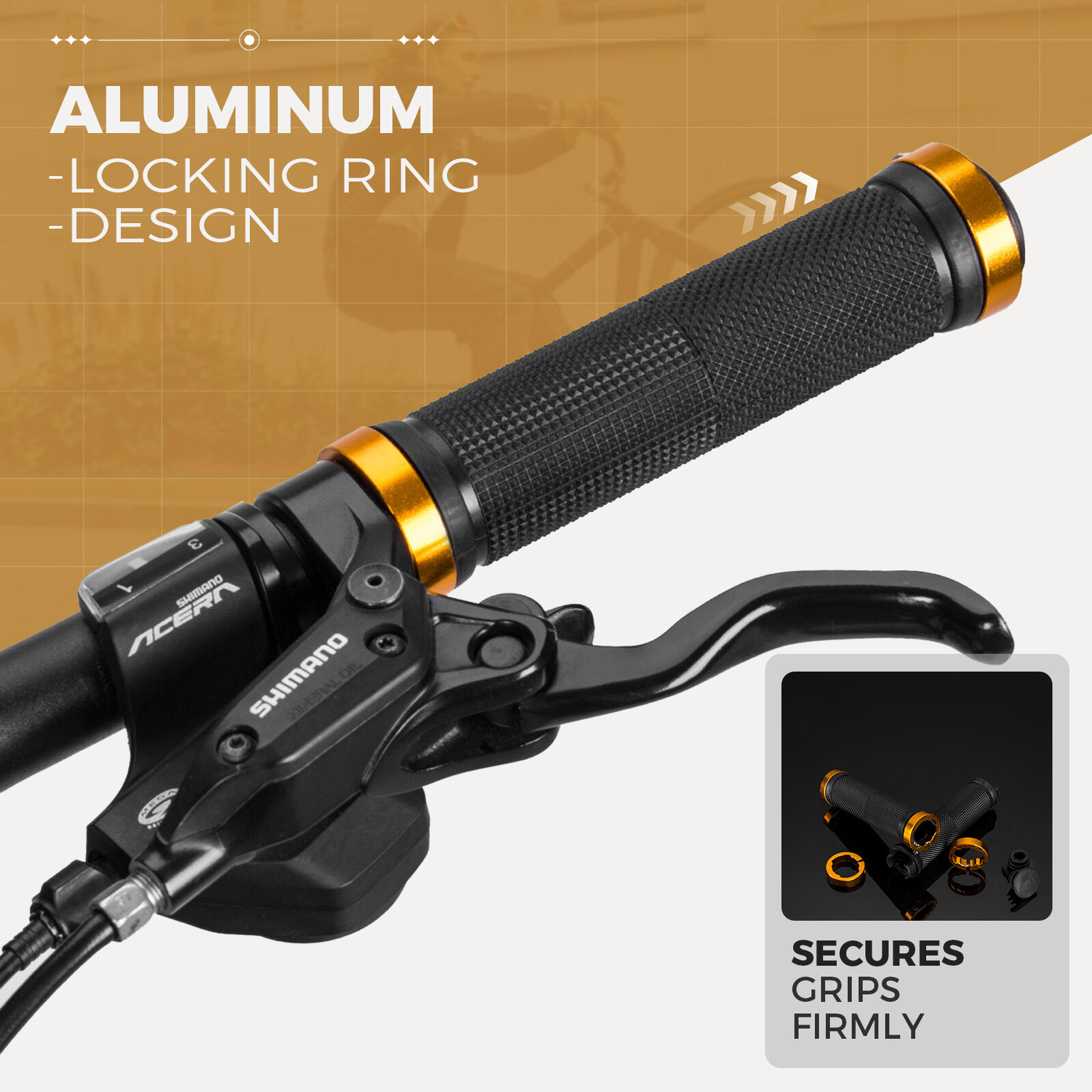 ROCKBROS Fahrradgriffe Lock-On Anti-Rutsch 3/6
