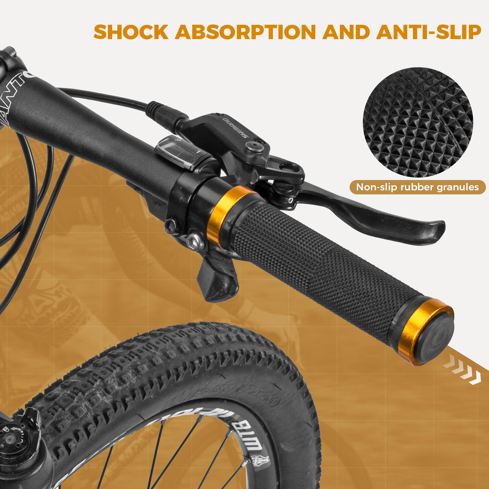 ROCKBROS Fahrradgriffe Lock-On Anti-Rutsch 2/6