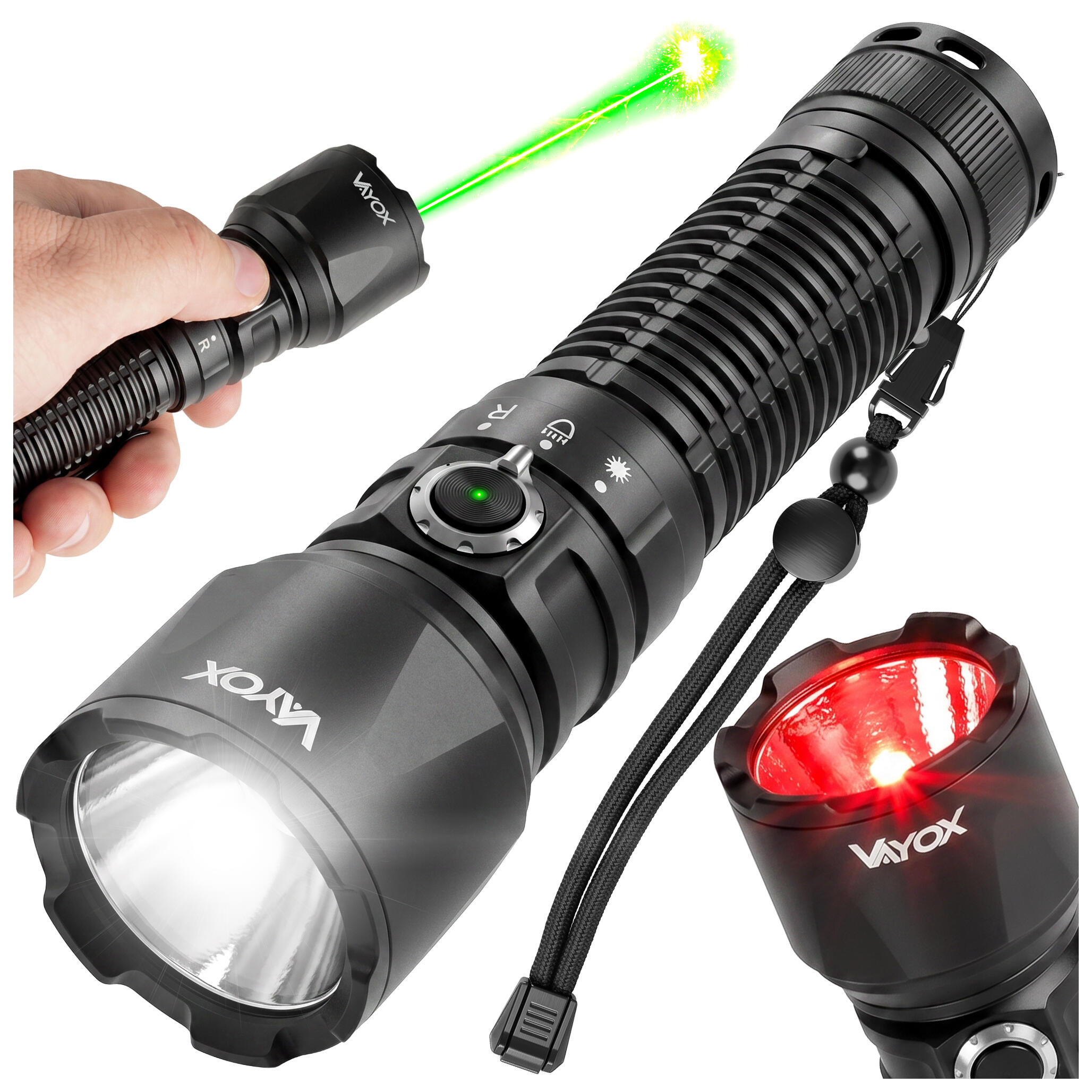 Lanternă cu acumulator Vayox VA0457 cu laser 20W 2000lm