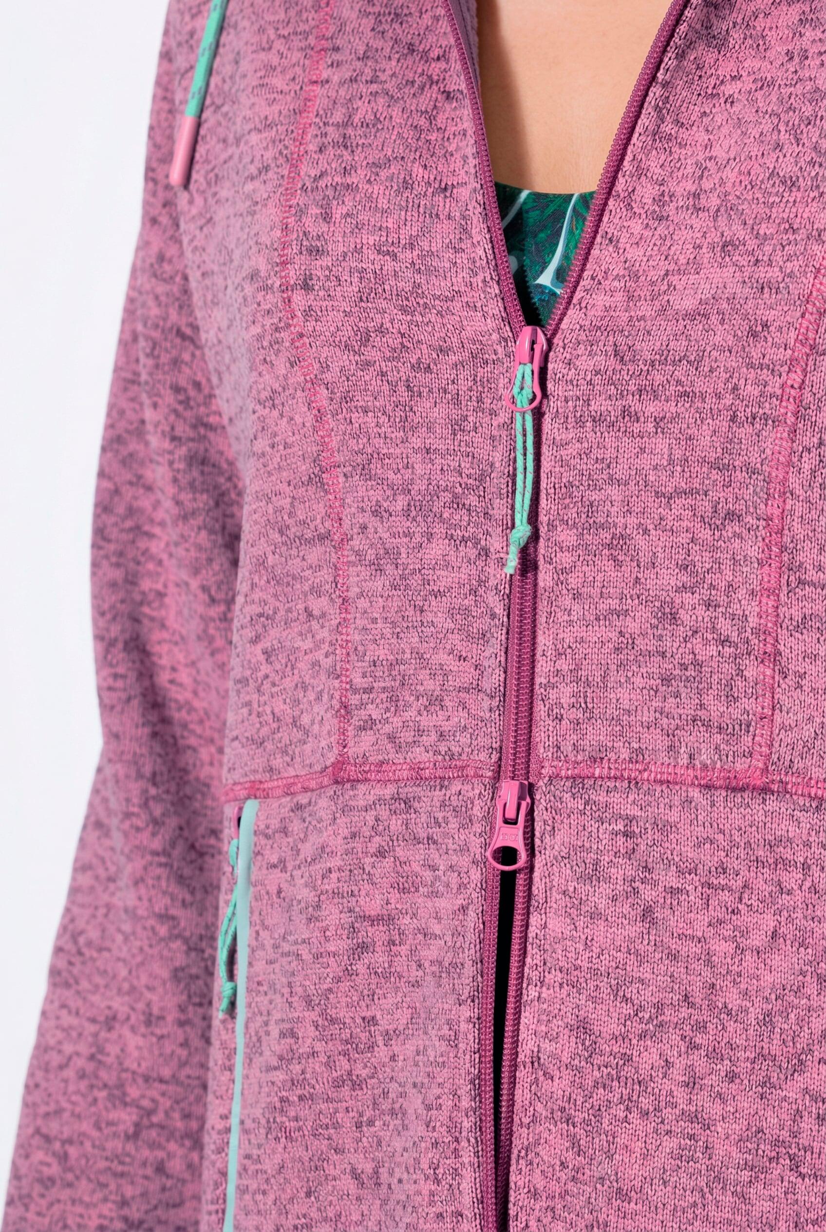 Femme Veste en maille polaire capuche et fermeture à glissière à double sens 3/7