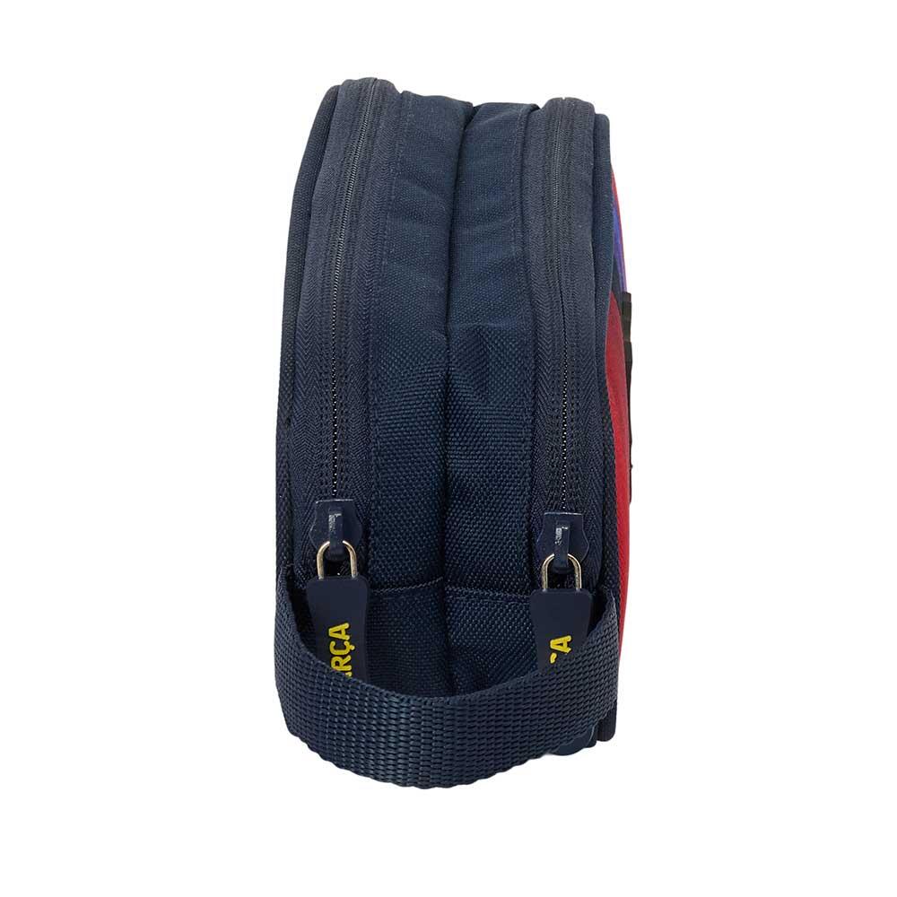 Trousse double pour enfants FC Barcelone avec fermeture éclair, bleu marine 3/3