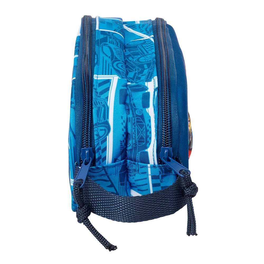 Astuccio doppio Hot Wheels 3D per bambini con cerniera e maniglia - Blu 3/3