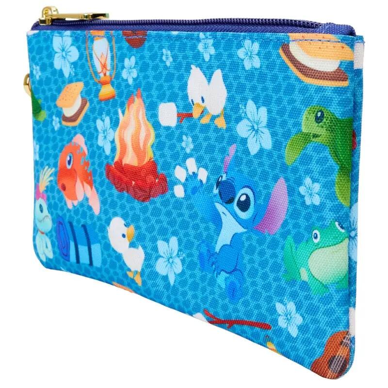 Portafoglio da viaggio Stitch per adulti in nylon con tracolla, 20x10,6 cm, blu. 2/2
