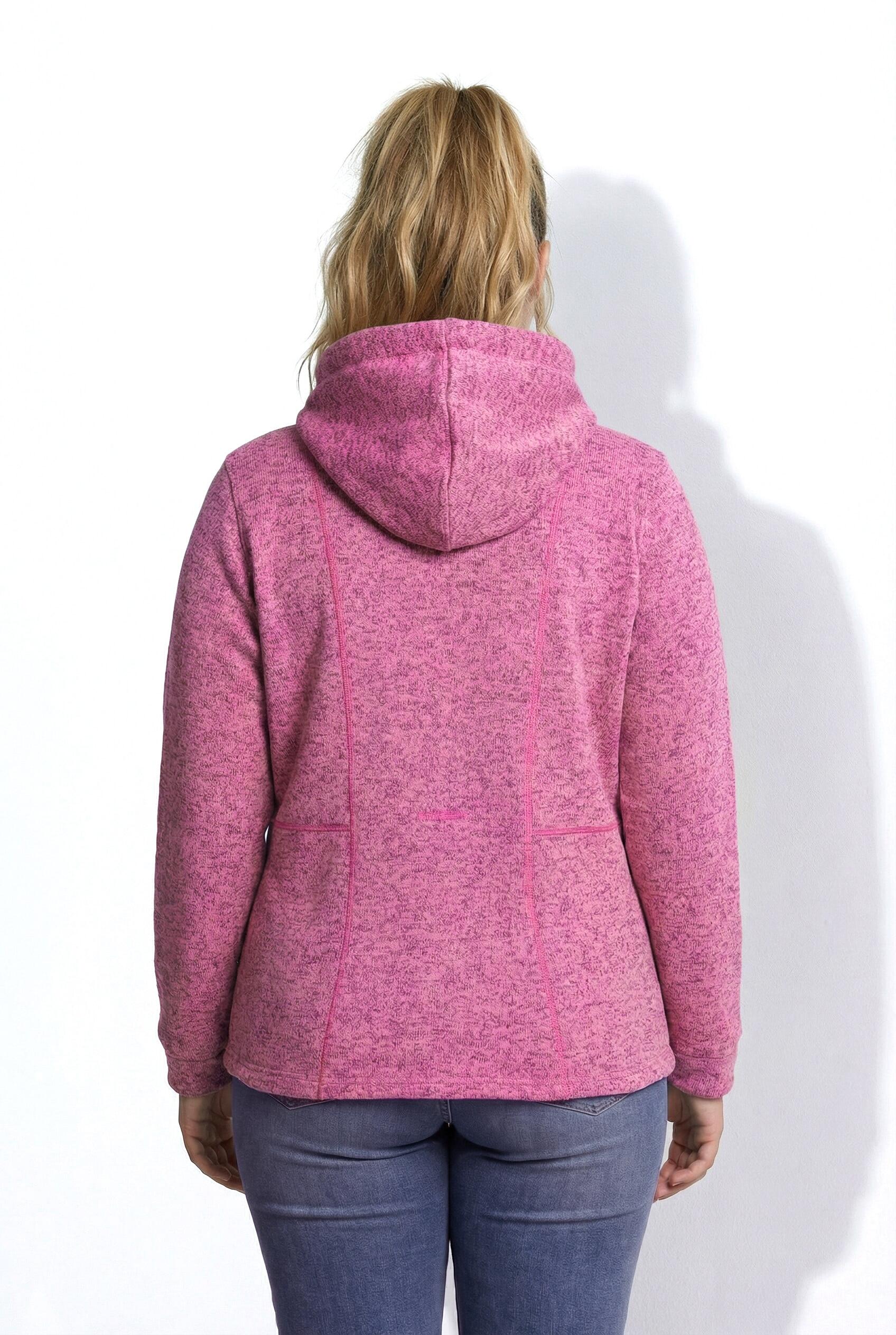 Femme Veste en maille polaire capuche et fermeture à glissière à double sens 2/7