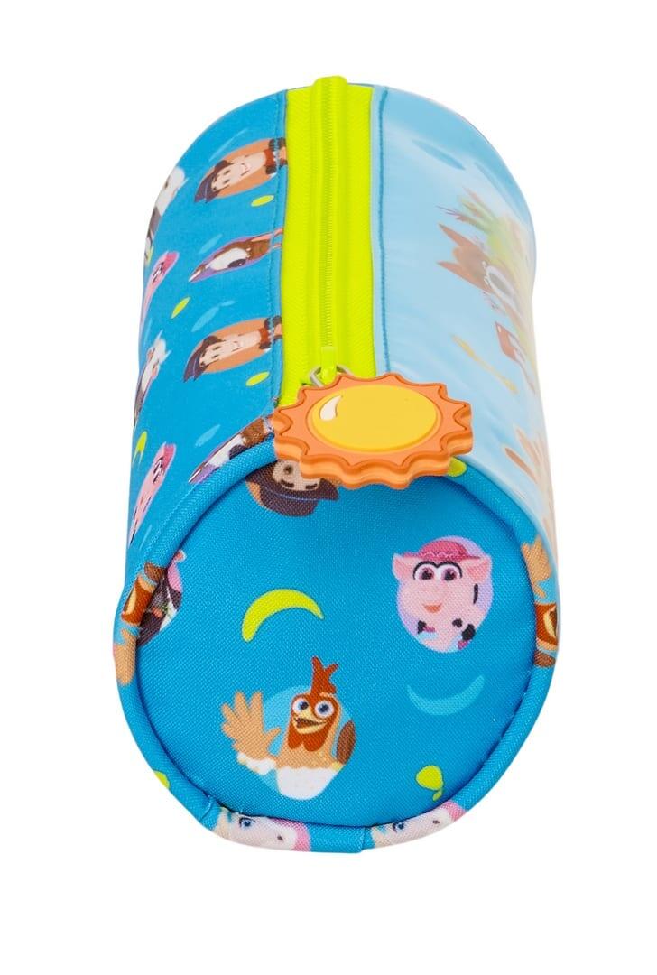 Astuccio rotondo per bambini "Zenon's Farm" con cerniera, colore blu. 3/3