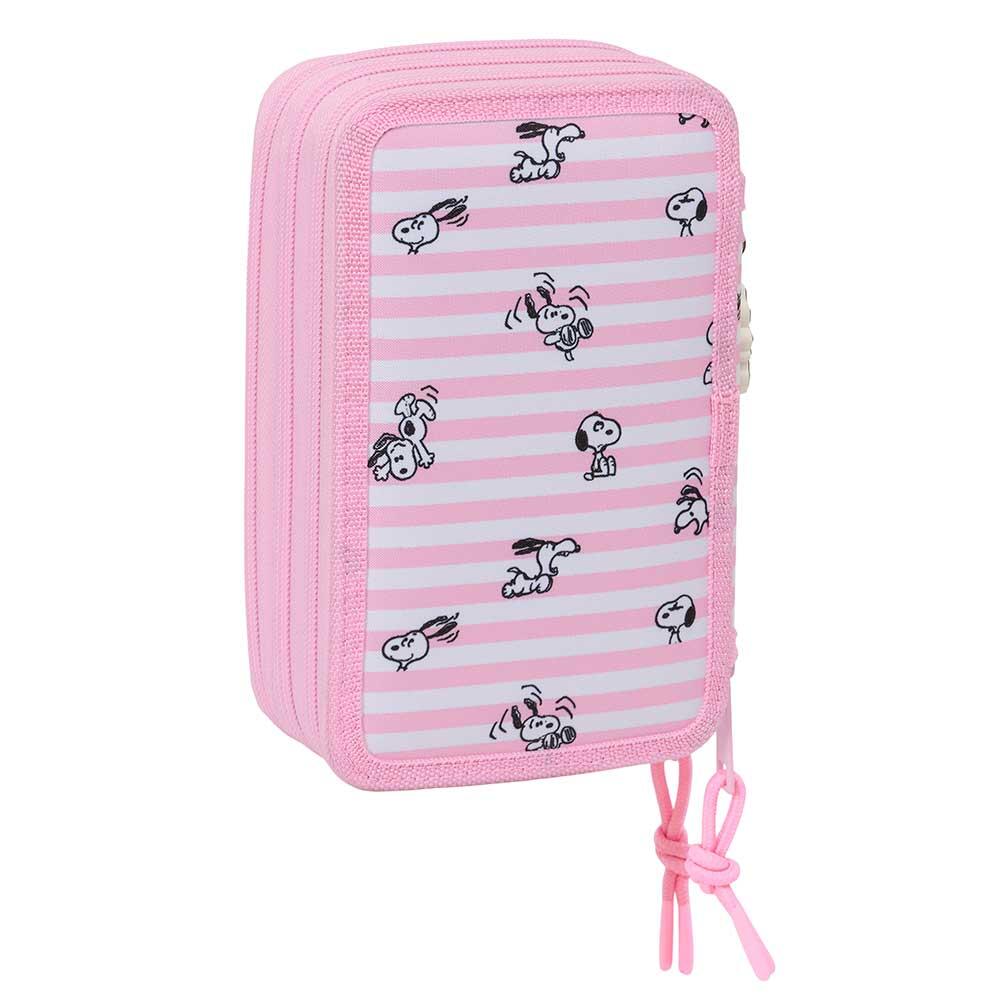 Astuccio doppio per bambini Snoopy Groovy con 28 pezzi e cerniera verde menta 2/6