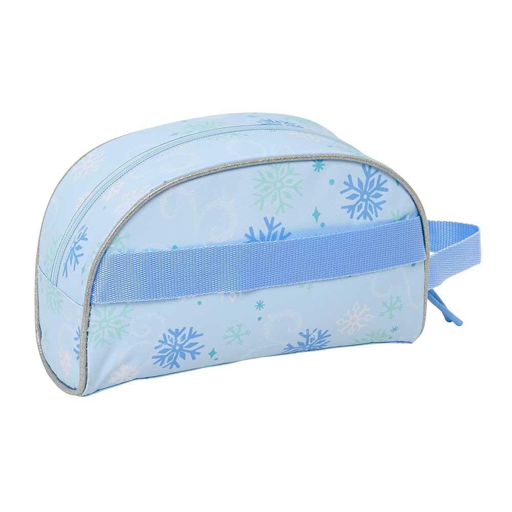 Beauty case per bambini Frozen con cerniera e cinturino da polso - Azzurro 2/4