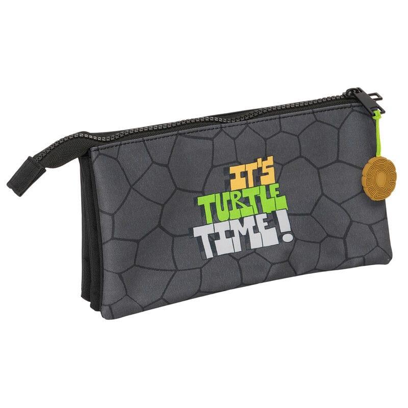 Astuccio triplo per matite con 3 cerniere, a tema Tartarughe Ninja, per bambini 2/2