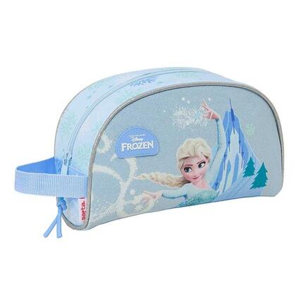 Frozen Kinder-Kulturbeutel mit Reißverschluss und Tragegriff – Hellblau
